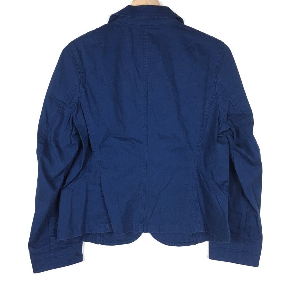 Talbots Blazer Jacket Solid Color Navy Button Str… - image 3